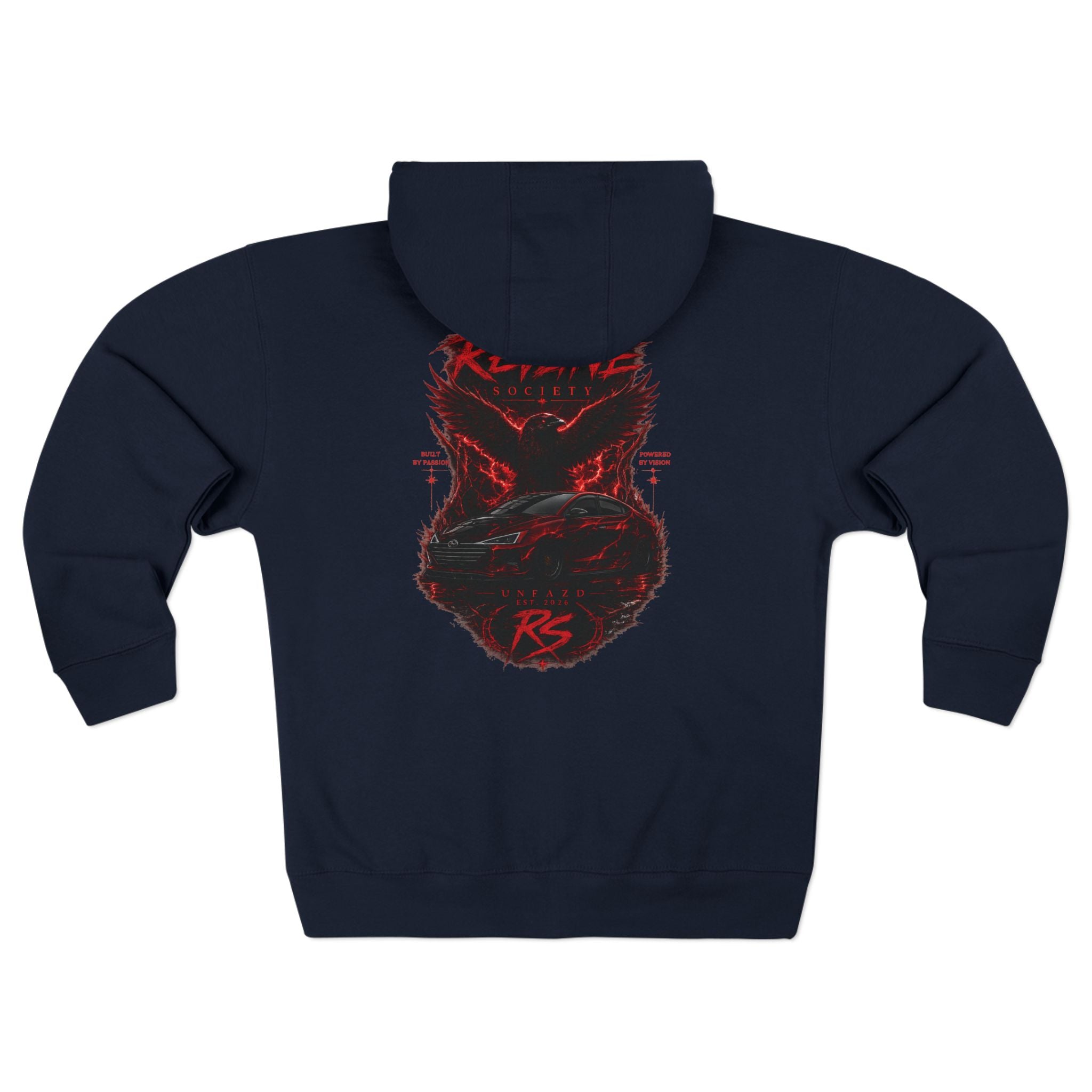 Revline Society "UNFAZD" Zip-Up Hoodie